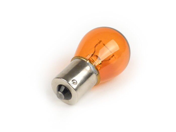 Bombilla -BA15s (patillas rectas) - 12V 21W - Naranja