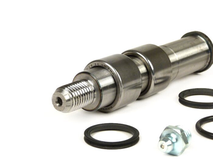 Wheel pin overhaul kit -VESPA- V50, ET3, PV125 - incl. Fork link axle, o-rings, rubber cap speedo drive, grease nippel