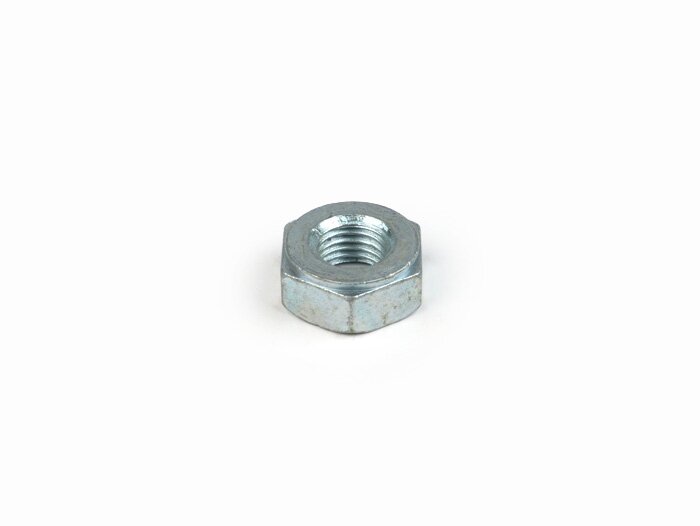 Mutter framhjulsaxel höger (svingarmsida) -VESPA- SW22, H=8,7mm (för gaffel/svingarm Vespa Rally200, Sprint150, TS125, GT125, GTR125, GL150, Super, VNA, VNB, VBA, VBB) - Framhjulsmutter Piaggio Sfera 1° (NSL)