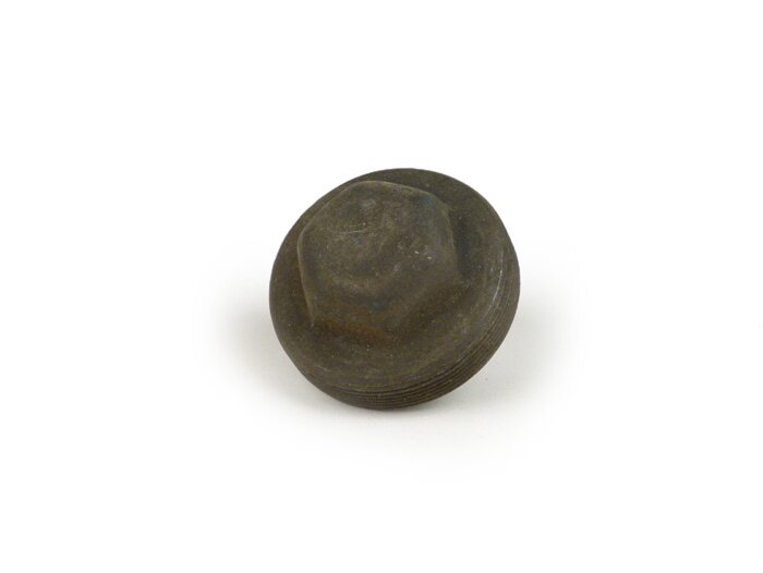 Tappo di bloccaggio - dado cuscinetto ruota anteriore -Vespa 125 V1-V15, V30-33, VM1-2, VN1, VN2, VNA1-2, VNB1-4, VNB5 (-026920) , 150 VL1-3, VB1, VBA1, VBB1, VBB2 (-212455), VLA1 (-67468), VGL1, VGLA1, VGLB1, Motovespa (1959-1964) 125N, 125S, 150S