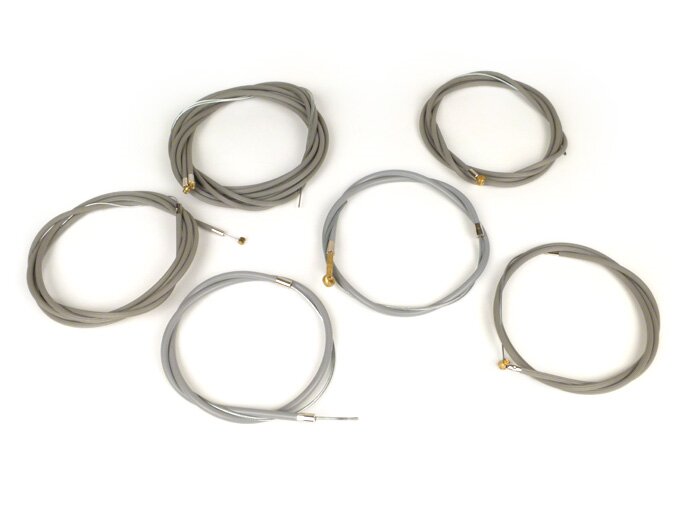 Juego de trenes - CALIDAD OEM, vintage - Vespa PX (1978-1984), Rally, Sprint, GS160 / GS4, SS180, VNA, VNB, VBA, VBB, Super, PTFE - gris cruzado