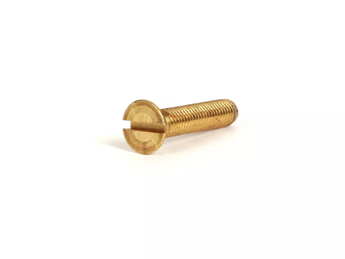 Tornillo avellanado de cabeza plana -DIN 963- M5 x 25 - utilizado para la caja de cables Vespa Smallframe V50, 50N, PV - latón