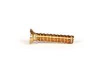 Tornillo avellanado de cabeza plana -DIN 963- M5 x 25 - utilizado para la caja de cables Vespa Smallframe V50, 50N, PV - latón