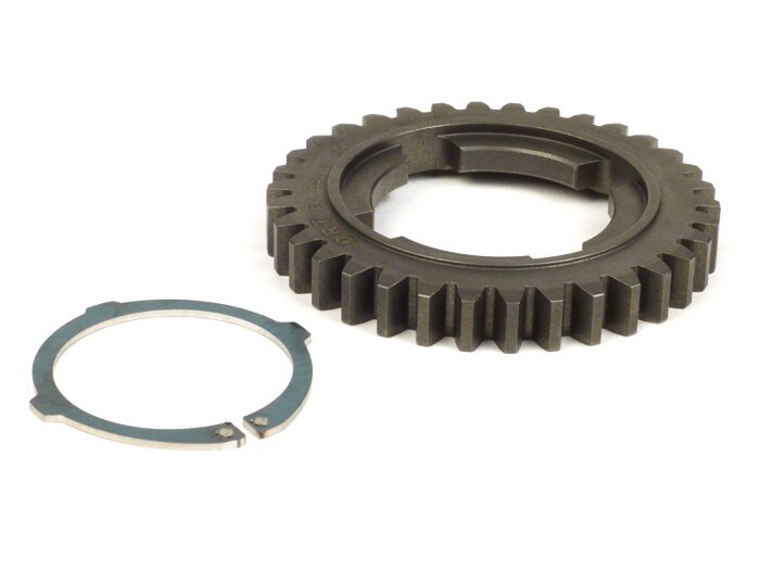 4th gear cog -DRT- Vespa P-range (-1984), PX EFL, T5 125cc, Cosa, Rally - 125-150-180-200cc - (long +1) - 34 teeth