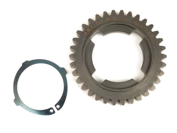 4th gear cog -DRT- Vespa P-range (-1984), PX EFL, T5 125cc, Cosa, Rally - 125-150-180-200cc - (long +1) - 34 teeth
