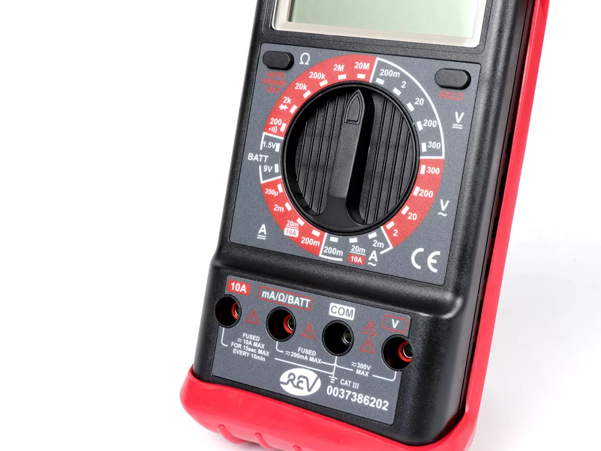 Digital multimeter -CTM-REV Check-202 2V - 250V- med gummihölster, akustisk kontinuitetstestare