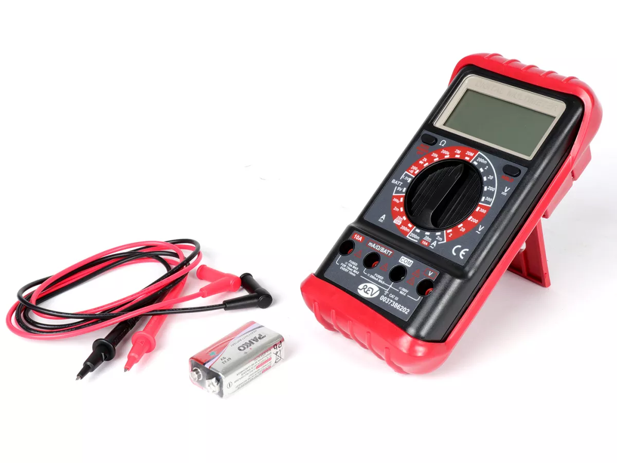Digital multimeter -CTM-REV Check-202 2V - 250V- med gummihölster, akustisk kontinuitetstestare
