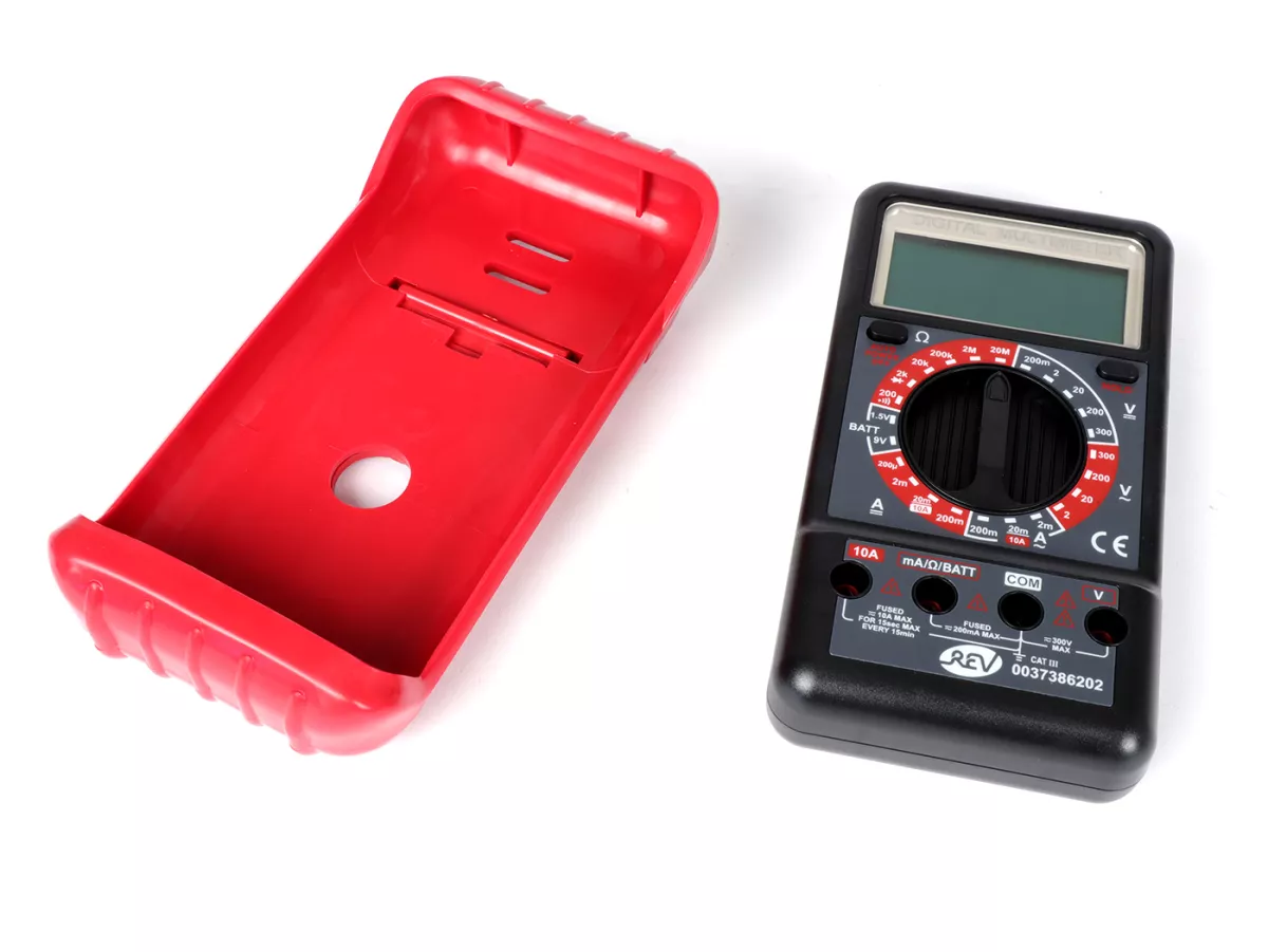 Digital multimeter -CTM-REV Check-202 2V - 250V- med gummihölster, akustisk kontinuitetstestare