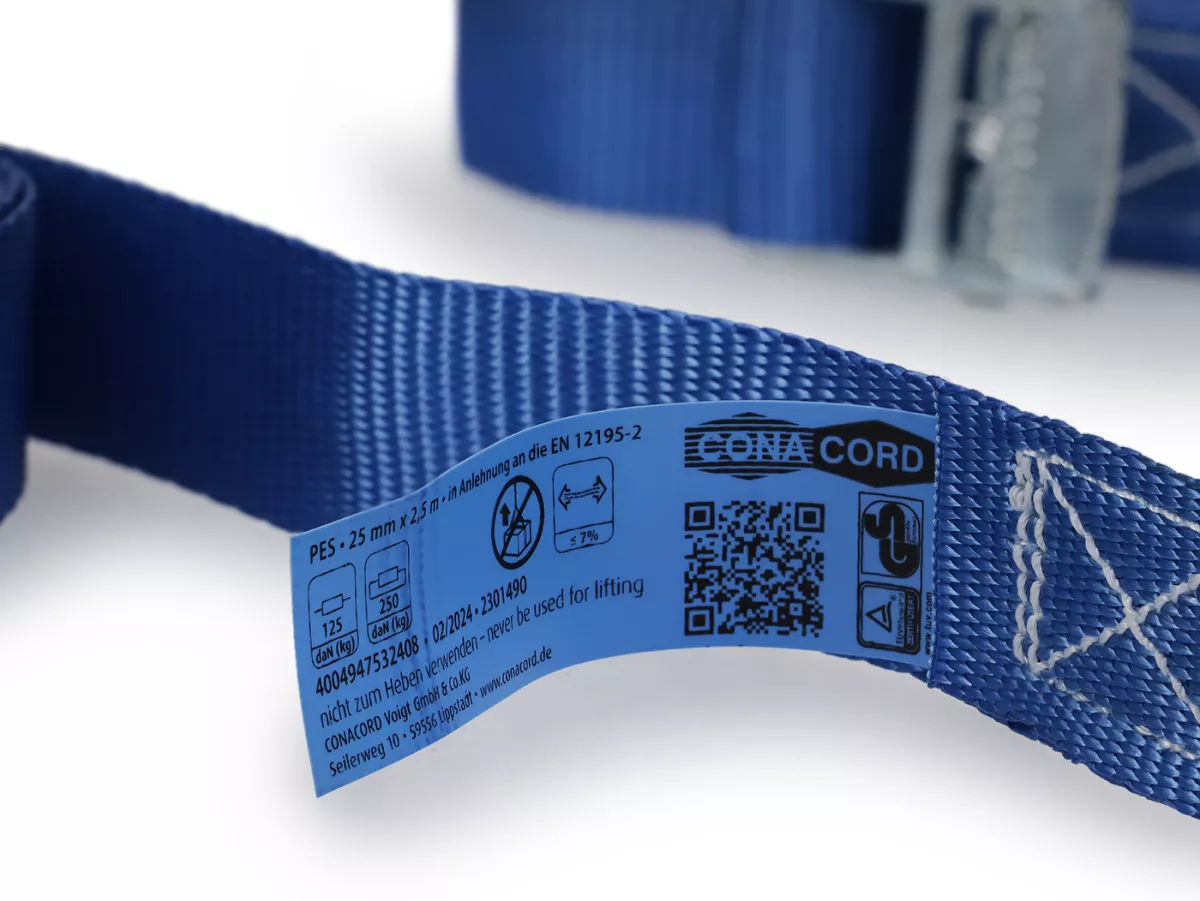 Spanbandenset -UNIVERSAAL met klemslot- 2x (25mm x 2,5m) - 2x 125kg