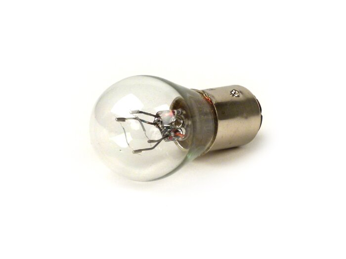 Bombilla -BAY15d- 6V 15/3W - Blanca - utilizada como luz trasera Lambretta a partir de 1960/61 series 2-3, J, Lui