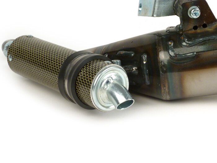 Uitlaat -SIMONINI- Vespa PV125, ET3 125 links Evo - Aramide