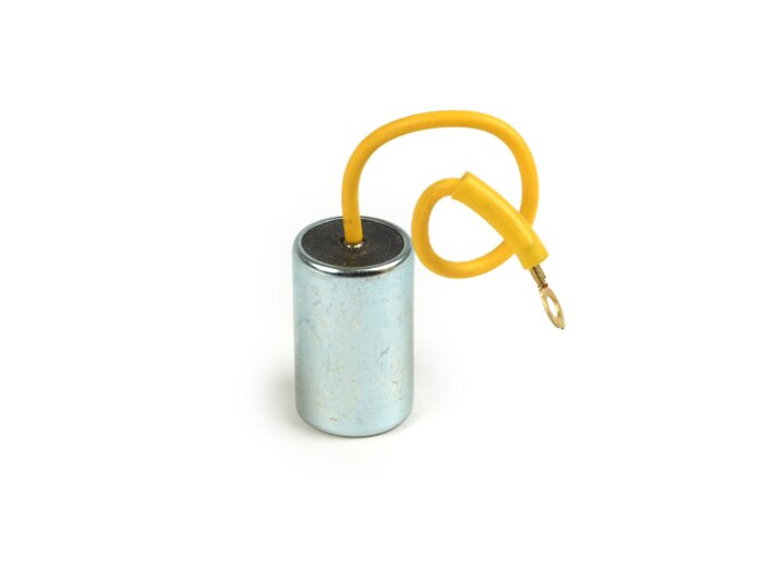 Capacitor -EFFE Ø=20mm, h=31mm, µF 0,25, 1-wire- Vespa V50 N, V50 L, V50 R (series 1), V50 Special V5A2T (series 1), V50 V5B1T (series 1)