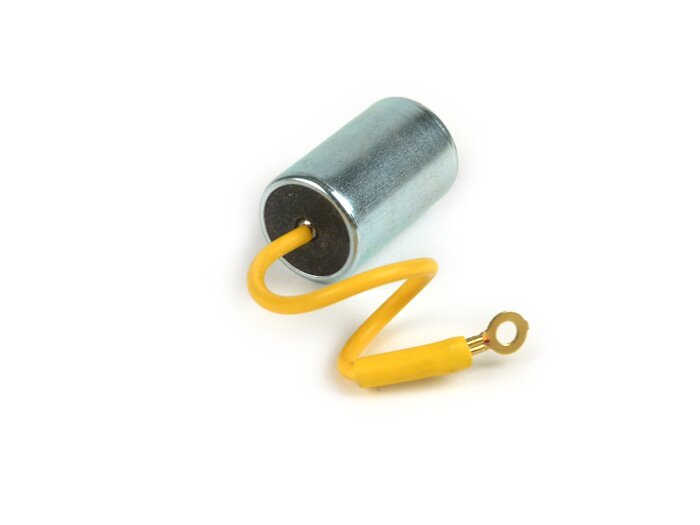 Capacitor -EFFE Ø=20mm, h=31mm, µF 0,25, 1-wire- Vespa V50 N, V50 L, V50 R (series 1), V50 Special V5A2T (series 1), V50 V5B1T (series 1)