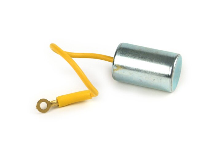 Capacitor -EFFE Ø=20mm, h=31mm, µF 0,25, 1-wire- Vespa V50 N, V50 L, V50 R (series 1), V50 Special V5A2T (series 1), V50 V5B1T (series 1)