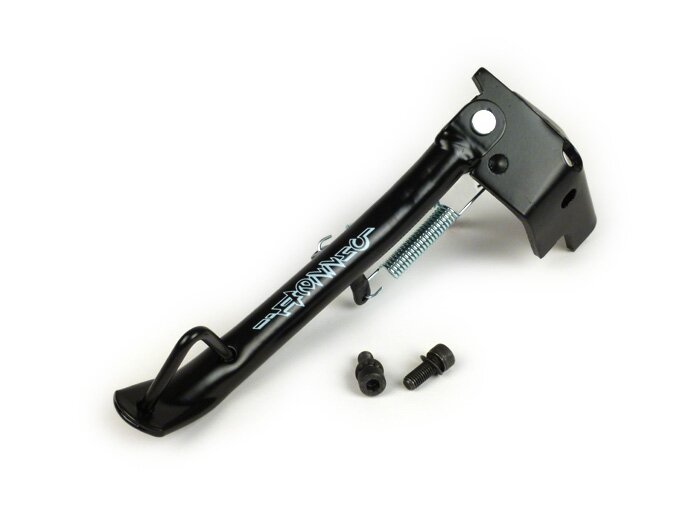 Side stand -BUZZETTI-  Vespa Primavera 50 (ZAPC53100, ZAPC53200), Vespa Primavera 125 (ZAPM81100), Vespa Primavera 150 (ZAPM81200) - black - vehicles with 11 inch tyres (-2018)