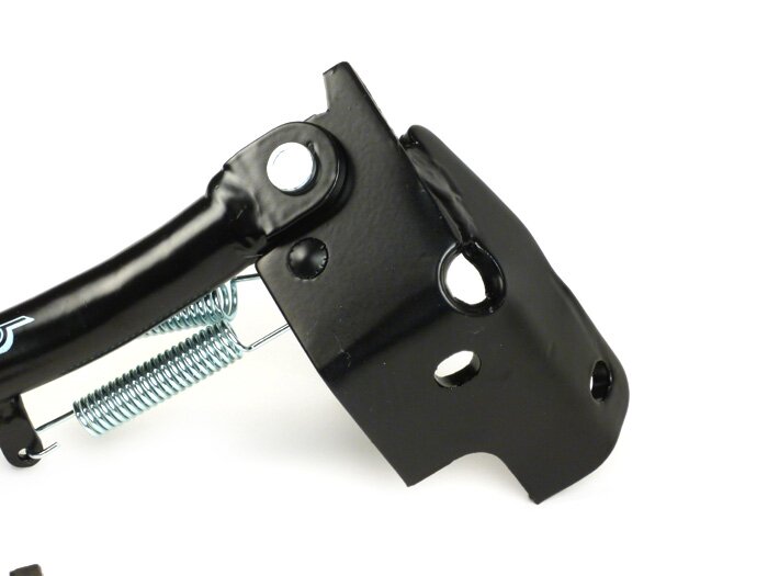 Side stand -BUZZETTI-  Vespa Primavera 50 (ZAPC53100, ZAPC53200), Vespa Primavera 125 (ZAPM81100), Vespa Primavera 150 (ZAPM81200) - black - vehicles with 11 inch tyres (-2018)