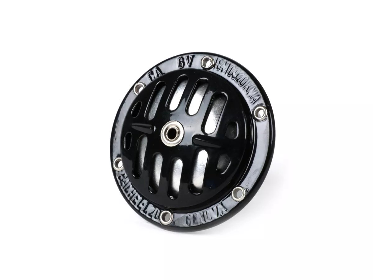 Avvisatore acustico (buzzer) -BACHEL 6V AC, Ø72mm- Vespa VNB1T, VNB2T VNB3T (modelli senza batteria) - morsetto per cavo avvitato