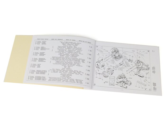 Boek onderdelencatalogus -VESPA- Vespa 125 VNB