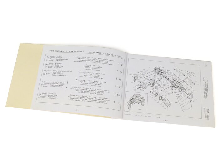 Spare parts calalogue -VESPA- Vespa 125 (1951-1952)
