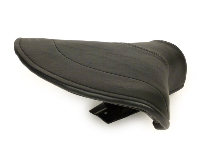 Sella -QUALITÀ OEM, posteriore- Vespa Largeframe - con rivetti laterali - Nero