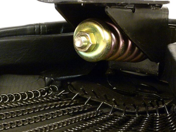 Sella -QUALITÀ OEM, posteriore- Vespa Largeframe - con rivetti laterali - Nero