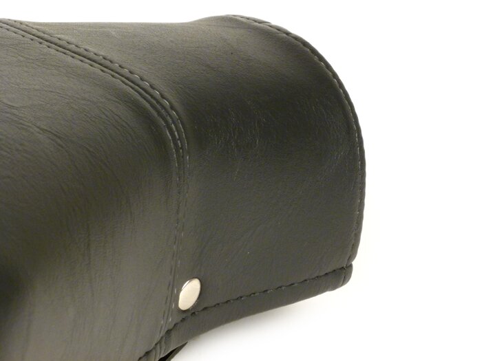 Sella -QUALITÀ OEM, posteriore- Vespa Largeframe - con rivetti laterali - Nero