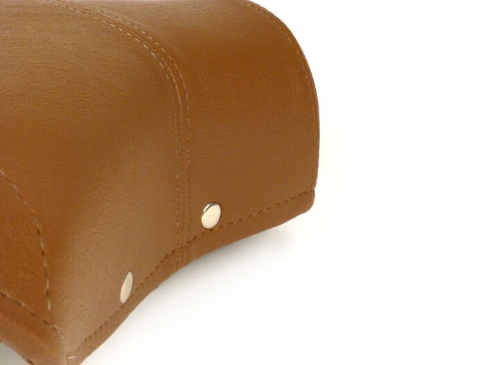 Saddle -OEM QUALITY rear- large frame - with rivest on the side - brown