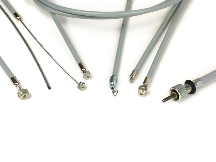 Perangkat kereta -RMS- Vespa V50 - PTFE abu-abu (termasuk kabel speedometer)