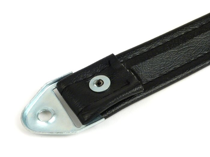 Sabuk pengaman -NISA- Vespa PX, PX Lusso - hitam (dengan tali logam)