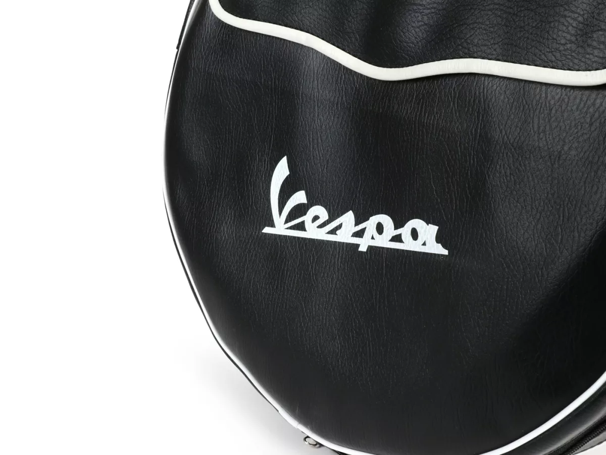 Copriruota di scorta -IMPORT- Vespa 3.50 - 10 - nero, con tasca, bordino bianco