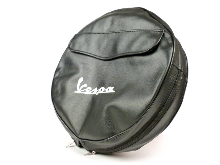 Cache roue de secours -IMPORT- Vespa 3.50 - 10 - noir, avec poche, passepoil noir