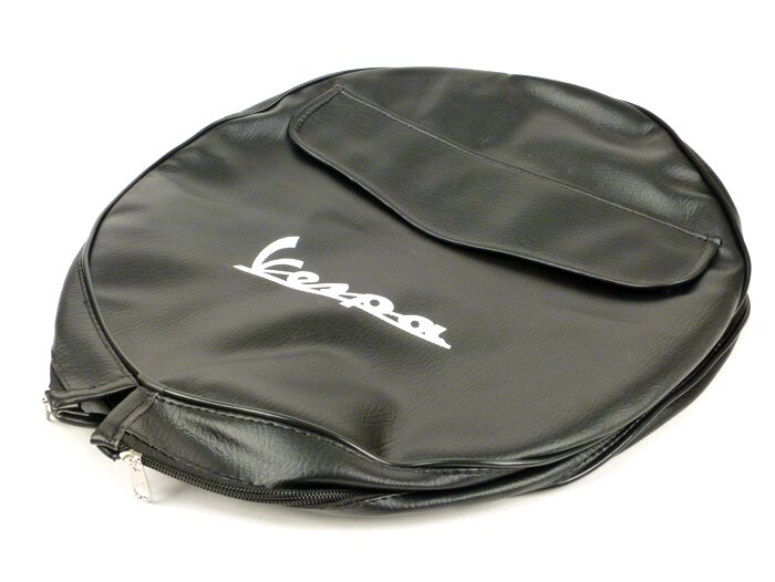 Cache roue de secours -IMPORT- Vespa 3.50 - 10 - noir, avec poche, passepoil noir