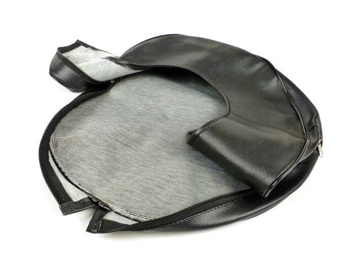Cache roue de secours -IMPORT- Vespa 3.50 - 10 - noir, avec poche, passepoil noir