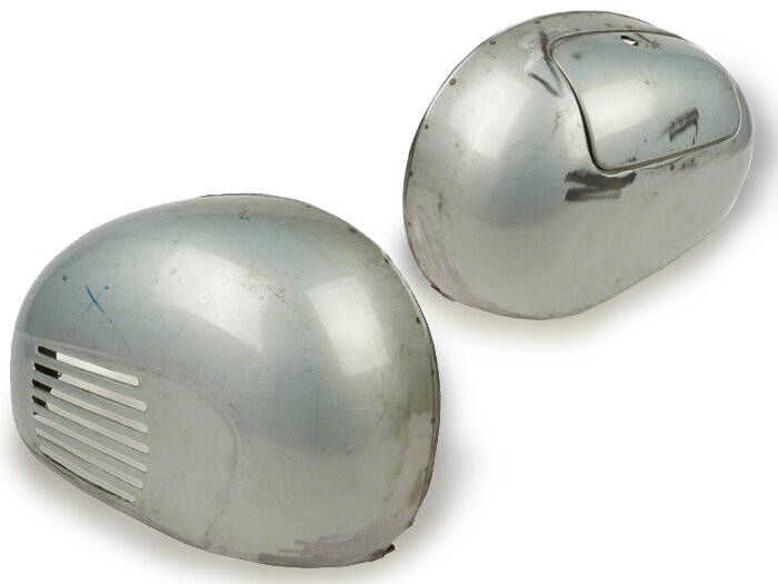 Side panel set -IMPORT- Conversion Vespa P-range to VBB appearance - oiled bare metall