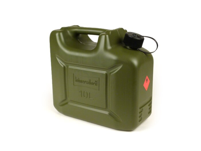 Bensindunk 10L -HÜNERSDORFF PROFI- olivfärgad