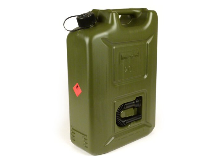 Benzine jerrycan 20L -HÜNERSDORFF PROFI- olijfkleurig
