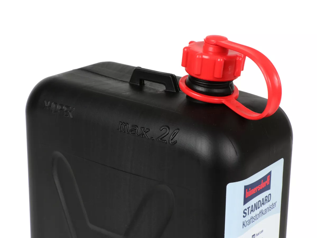 Benzinkanister 2L -HÜNERSDORFF- schwarz - (kein Schnorchel anschraubbar)
