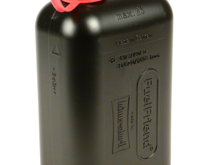 Benzine jerrycan 2L (2000ml) -HÜNERSDORFF Fuel Friend BIG- zwart