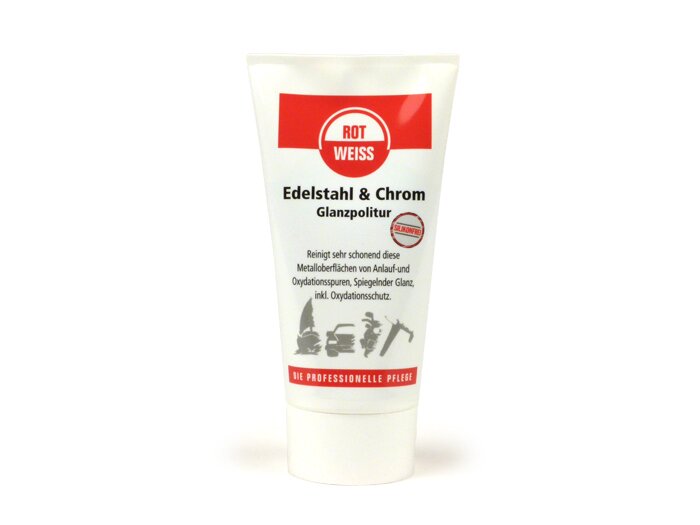Poetsmiddel voor roestvrij staal en chroom - ROOD WIT - 150 ml