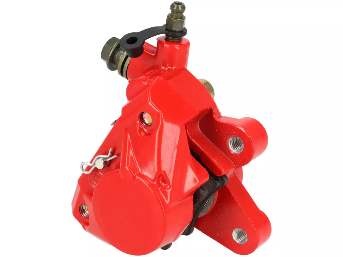 Voorremklauw rood-OEMKWALITEIT BREMBO / GRIMECA Style- Aprilia SR 50, Gilera Runner 50 (-2005), Piaggio TPH, NRG,Peugeot Speedfight1, Speedfight2, X-Fight, Yamaha Aerox (YQ50/L), BW's, Jog R, JogRR, MBK Booster, Nitro (YQ50/L), MachG