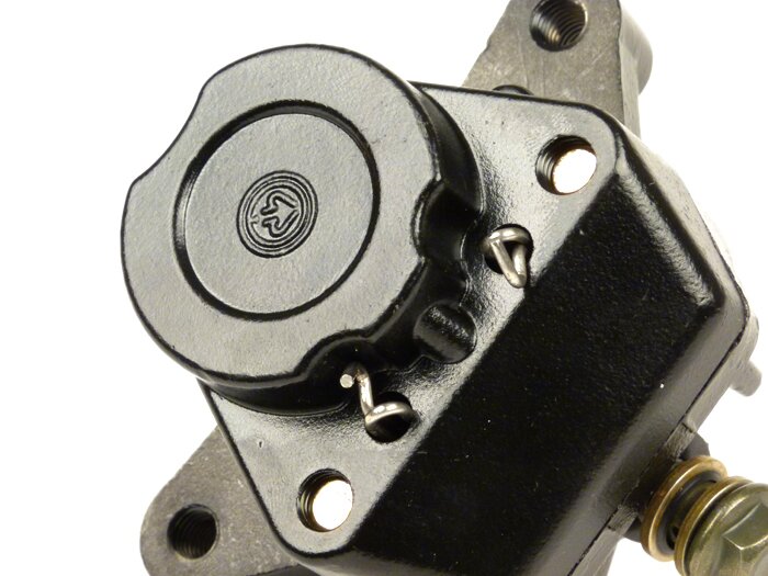 Pinza de freno trasero -OEM QUALITY AJP Style- Peugeot Jetforce, Loxxor, Ludix, Speedfight1, Speedfight2, Elyseo 50, Elystar 50, Italjet Dragster, Formula, Derbi Atlantis, GP1, Predator, Paddock, Hunter