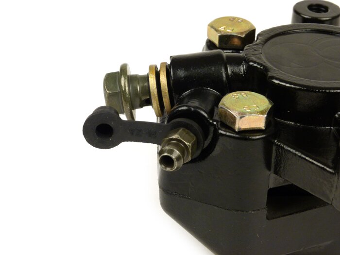 Pinza de freno trasero -OEM QUALITY AJP Style- Peugeot Jetforce, Loxxor, Ludix, Speedfight1, Speedfight2, Elyseo 50, Elystar 50, Italjet Dragster, Formula, Derbi Atlantis, GP1, Predator, Paddock, Hunter