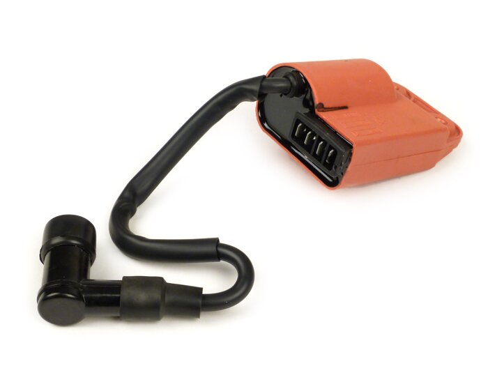 CDI set - incl. bougiestekker en kabel -OEM KWALITEIT 4-pins Piaggio 50-80 ccm carburateur voertuigen tot 1998 (pre Hi-Per 2), Vespa PKS