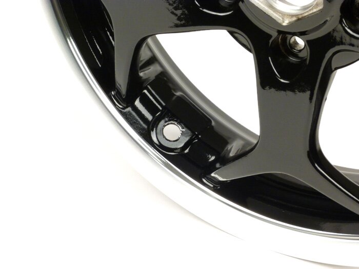 Fälg -PIAGGIO 3.00-13 tum - 5 ekrar- Piaggio MP3 Sport - svart, polerad fälg