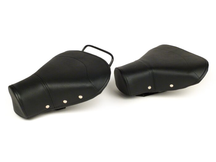 Saddle set -OEM QUALITY front and rear- large frame - with rivest on the side - black
