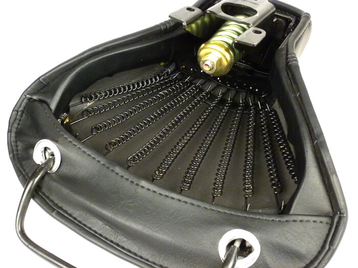 Saddle set -OEM QUALITY front and rear- large frame - with rivest on the side - black