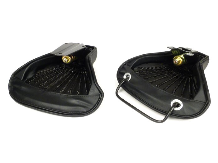 Saddle set -OEM QUALITY front and rear- large frame - with rivest on the side - black