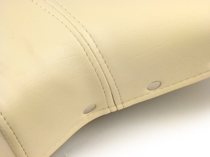 Saddle set -OEM QUALITY front and rear- large frame - with rivest on the side - creme