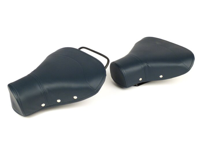 Saddle set -OEM QUALITY front and rear- large frame - with rivest on the side - blue