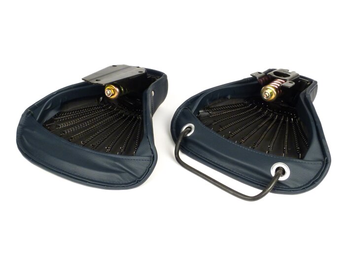 Saddle set -OEM QUALITY front and rear- large frame - with rivest on the side - blue